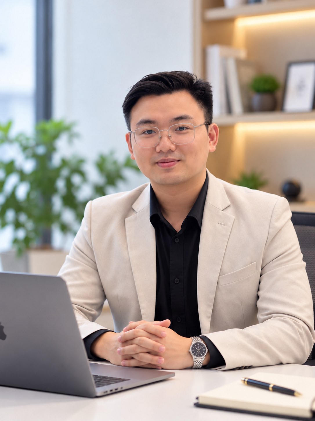 Anh Nguyễn Quang Nghĩa, Founder & CEO BEEDONI, tại bàn làm việc